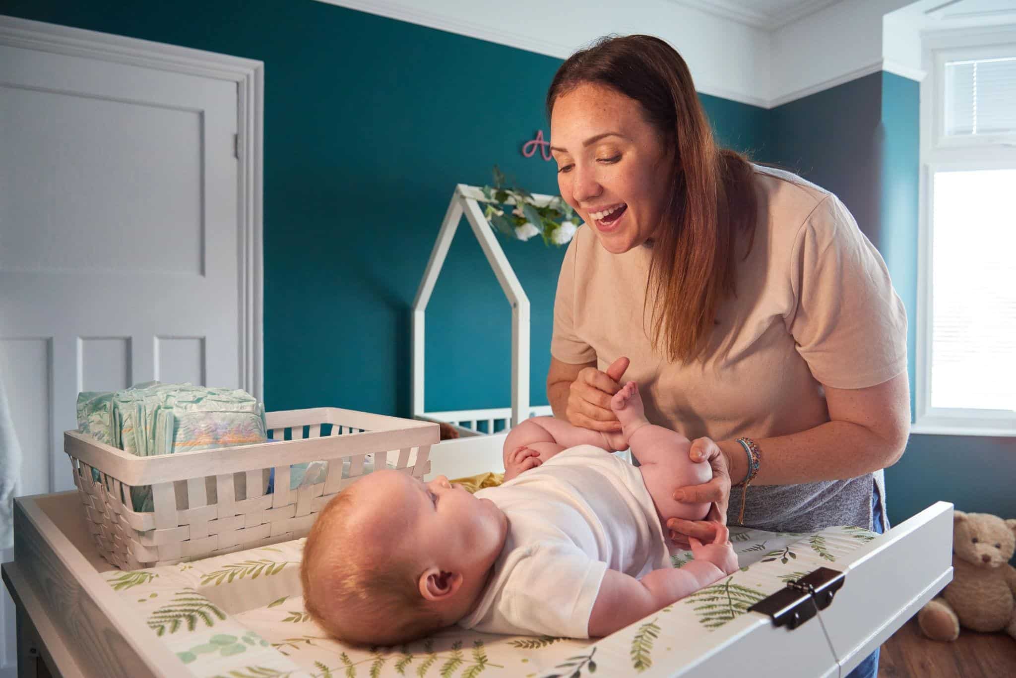 Baby developing communication and social interaction skills