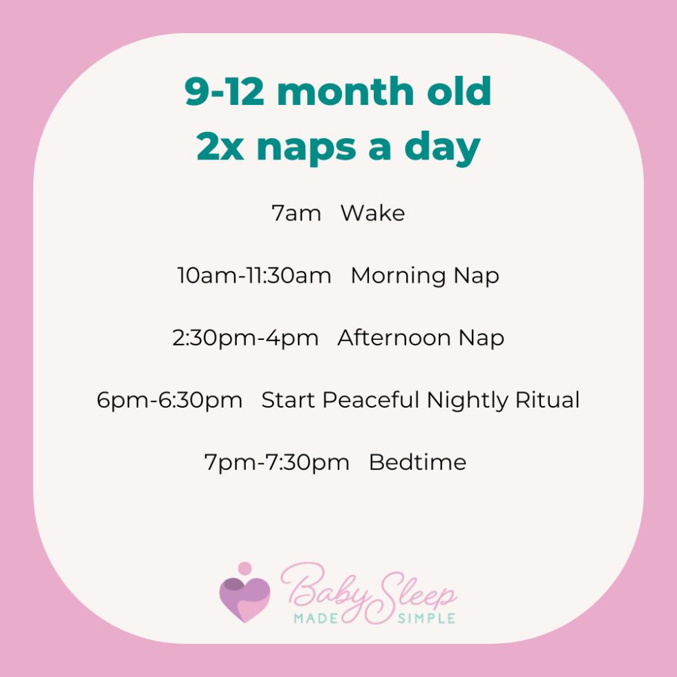 sleep schedule for 9 month old baby