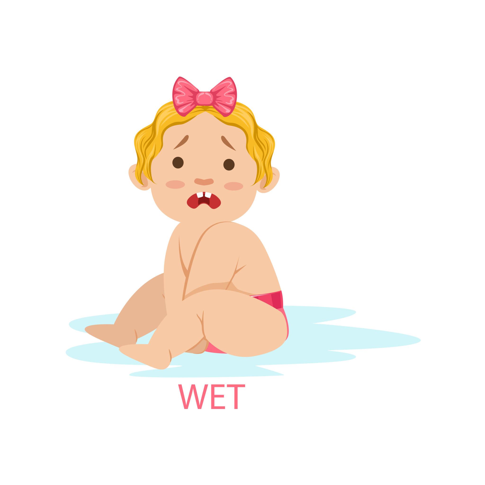 Common causes of diaper rash including moisture and friction.
